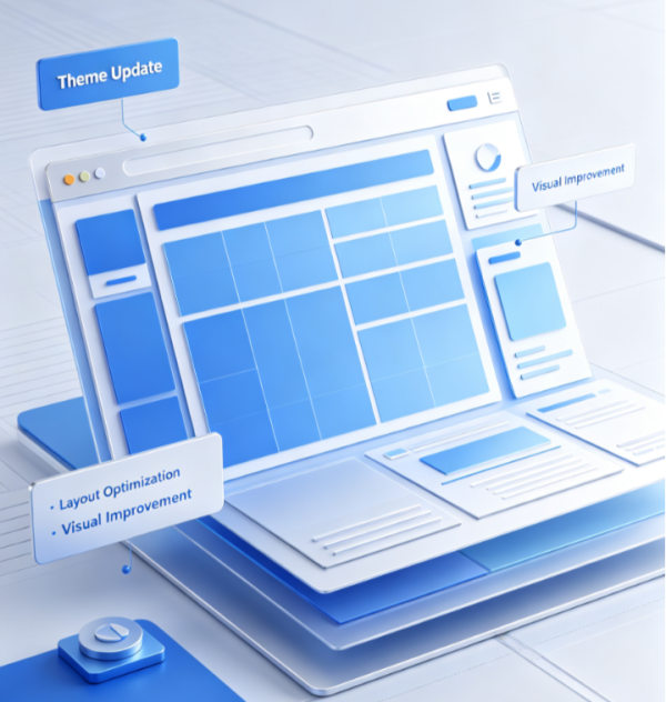 Website Theme Update & Layout Optimization Project